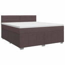 vidaXL Boxspring ágy matraccal Sötét Barna 140 x 200 cm Szövet