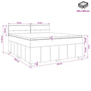 vidaXL Boxspring ágy matraccal fejtámlával Kék 140 x 200 cm Szövet