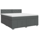 vidaXL Boxspring ágy matraccal Sötétszürke 140 x 200 cm Szövet