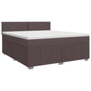 vidaXL Boxspring ágy matraccal Sötét Barna 140 x 200 cm Szövet