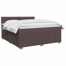 vidaXL Boxspring ágy matraccal Sötét Barna 140 x 200 cm Szövet
