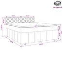 vidaXL Boxspring ágy matraccal Tópszínű 140 x 200 cm Szövet
