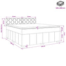 vidaXL Boxspring ágy matraccal Krémszínű 140 x 200 cm Szövet