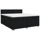 vidaXL Boxspring ágy matraccal fejtámlával Fekete 160 x 200 cm Szövet