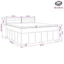 vidaXL Boxspring ágy matraccal Tópszínű 160 x 200 cm Szövet