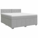 vidaXL Boxspring ágy matraccal Világosszürke 160 x 200 cm Szövet