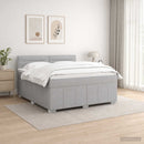 vidaXL Boxspring ágy matraccal Világosszürke 160 x 200 cm Szövet