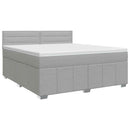 vidaXL Boxspring ágy matraccal Világosszürke 180 x 200 cm Szövet