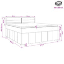 vidaXL Boxspring ágy matraccal Világosszürke 180 x 200 cm Szövet