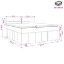 vidaXL Boxspring ágy matraccal Sötétszürke 180 x 200 cm Szövet