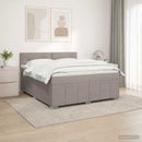 vidaXL Boxspring ágy matraccal Tópszínű 160 x 200 cm Szövet