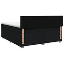 vidaXL Boxspring ágy matraccal fejtámlával Fekete 180 x 200 cm Szövet