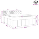 vidaXL Boxspring ágy matraccal fejtámlával Fekete 180 x 200 cm Szövet