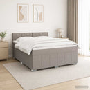 vidaXL Boxspring ágy matraccal Tópszínű 140 x 200 cm Szövet