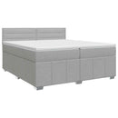 vidaXL Boxspring ágy matraccal Világosszürke 200 x 200 cm Szövet