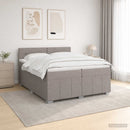 vidaXL Boxspring ágy matraccal Tópszínű 200 x 200 cm Szövet