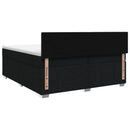 vidaXL Boxspring ágy matraccal fejtámlával Fekete 200 x 200 cm Szövet