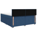 vidaXL Boxspring ágy matraccal fejtámlával Kék 200 x 200 cm Szövet