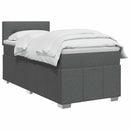 vidaXL Boxspring ágy matraccal Sötétszürke 90 x 190 cm Szövet