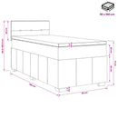 vidaXL Boxspring ágy matraccal Sötétszürke 90 x 190 cm Szövet