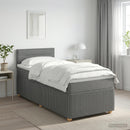 vidaXL Boxspring ágy matraccal Sötétszürke 90 x 200 cm Szövet