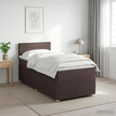 vidaXL Boxspring ágy matraccal Sötét Barna 90 x 200 cm Szövet