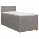 vidaXL Boxspring ágy matraccal fejtámlával Tópszínű 80 x 200 cm Szövet