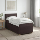 vidaXL Boxspring ágy matraccal Sötét Barna 80 x 200 cm Szövet