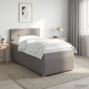 vidaXL Boxspring ágy matraccal fejtámlával Tópszínű 90 x 200 cm Szövet