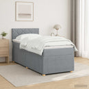 vidaXL Boxspring ágy matraccal Világosszürke 90 x 190 cm Szövet