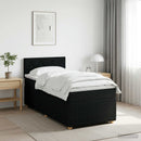 vidaXL Boxspring ágy matraccal fejtámlával Fekete 80 x 200 cm Szövet