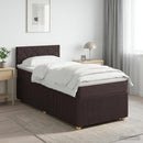 vidaXL Boxspring ágy matraccal Sötét Barna 80 x 200 cm Szövet