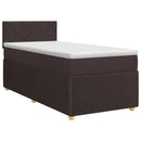 vidaXL Boxspring ágy matraccal Sötét Barna 80 x 200 cm Szövet