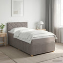 vidaXL Boxspring ágy matraccal fejtámlával Tópszínű 90 x 200 cm Szövet