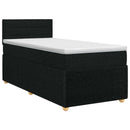 vidaXL Boxspring ágy matraccal fejtámlával Fekete 90 x 200 cm Szövet