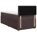 vidaXL Boxspring ágy matraccal Sötét Barna 90 x 200 cm Szövet