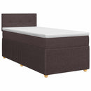 vidaXL Boxspring ágy matraccal Sötét Barna 90 x 200 cm Szövet