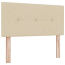 vidaXL Boxspring ágy matraccal Krémszínű 90 x 200 cm Szövet