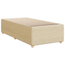 vidaXL Boxspring ágy matraccal Krémszínű 90 x 200 cm Szövet