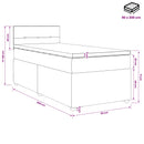 vidaXL Boxspring ágy matraccal Krémszínű 90 x 200 cm Szövet