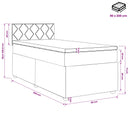 vidaXL Boxspring ágy matraccal Krémszínű 90 x 200 cm Szövet