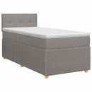 vidaXL Boxspring ágy matraccal Tópszínű 100 x 200 cm Szövet
