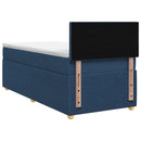 vidaXL Boxspring ágy matraccal fejtámlával Kék 100 x 200 cm Szövet