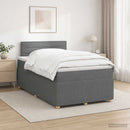 vidaXL Boxspring ágy matraccal Sötétszürke 120 x 200 cm Szövet