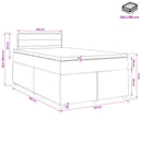 vidaXL Boxspring ágy matraccal Sötétszürke 120 x 190 cm Szövet