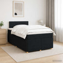 vidaXL Boxspring ágy matraccal fejtámlával Fekete 120 x 190 cm Szövet