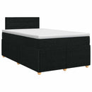 vidaXL Boxspring ágy matraccal fejtámlával Fekete 120 x 190 cm Szövet