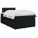 vidaXL Boxspring ágy matraccal fejtámlával Fekete 120 x 190 cm Szövet