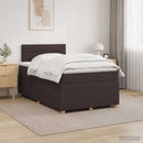 vidaXL Boxspring ágy matraccal Sötét Barna 120 x 200 cm Szövet