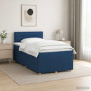 vidaXL Boxspring ágy matraccal fejtámlával Kék 120 x 190 cm Szövet